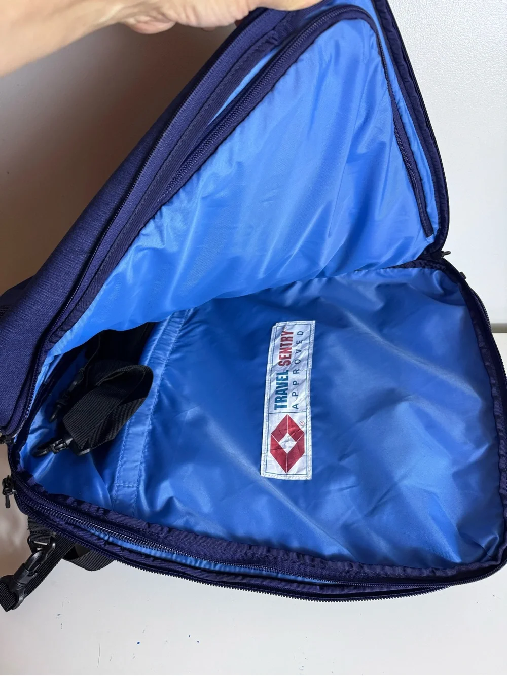 eBags Professional Slim Laptop Backpack Blue Travel Sentry TSA Approved Bag